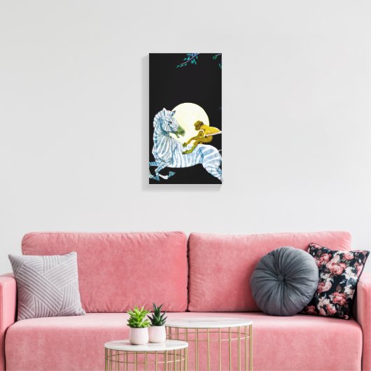 Moonlight Ride Canvas Afdruk (Insitu (Woonkamer))