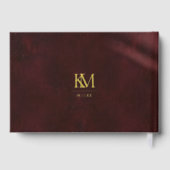 Moonlight Romance Bruiloft Bourgogne Goud ID881 Gastenboek (Achterkant)