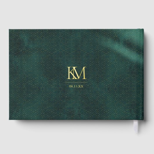 Moonlight Romance Bruiloft Emerald Gold ID881 Gastenboek (Achterkant)