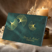 Moonlight Romance Bruiloft Emerald Gold ID881 Gastenboek