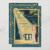 Moonlight Romance bruiloft uitnodigingen 2 - blond (Voorkant / Achterkant)