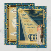 Moonlight Romance bruiloft uitnodigingen 2 - Redhe (Voorkant / Achterkant)