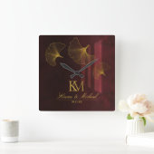 Moonlight Romance Burgundy ID881 Vierkante Klok (Huis)