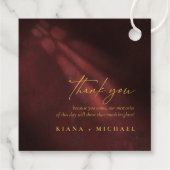 Moonlight-Romance Dank je Bourgogne ID881 Bedankjes Labels (Achterkant)