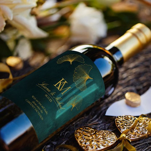 Moonlight Romance Dank u Emerald Green ID881 Wijn Etiket