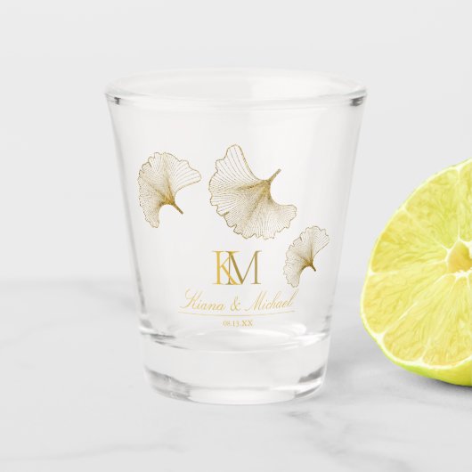 Moonlight Romance Ginkgo Biloba Gold ID881 Shot Glas (Voorkant)