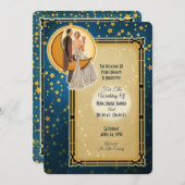 Moonlight Romance huwelijksuitnodiging - Redhead Kaart (Voorkant / Achterkant)