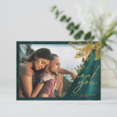 Moonlight Romance Trouw Emerald Groen ID881 Bedankkaart (Staand voorkant)