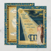 Moonlight Romance Trouw Uitnodigingen 2 - Bruinhar (Voorkant / Achterkant)