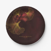 Moonlight Romance Wedding2 Burgundy ID881 Papieren Bordje (Voorkant)