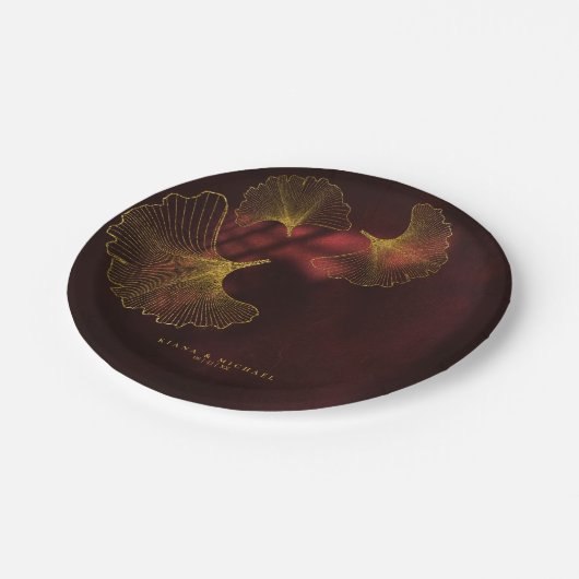 Moonlight Romance Wedding2 Burgundy ID881 Papieren Bordje (Gekanteld)