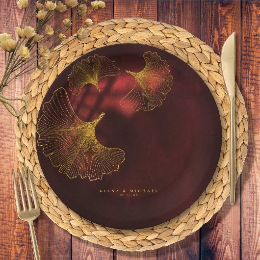 Moonlight Romance Wedding2 Burgundy ID881 Papieren Bordje