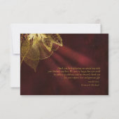 Moonlight Romance Wedding Burgundy ID881 Bedankkaart (Achterkant)