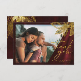 Moonlight Romance Wedding Burgundy ID881 Bedankkaart