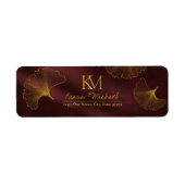 Moonlight Romance Wedding Burgundy ID881 Etiket (Voorkant)