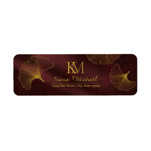 Moonlight Romance Wedding Burgundy ID881 Etiket (Voorkant)