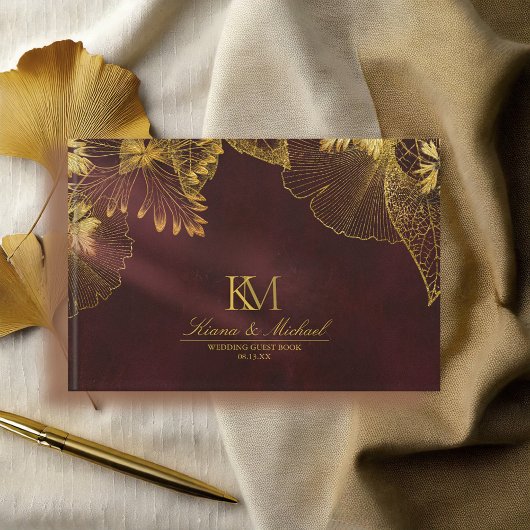 Moonlight Romance Wedding Burgundy ID881 Gastenboek