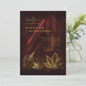 Moonlight Romance Wedding Burgundy ID881 Kaart (Staand voorkant)