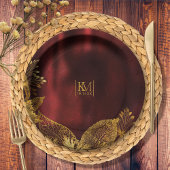 Moonlight Romance Wedding Burgundy ID881 Papieren Bordje