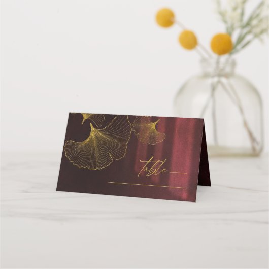 Moonlight Romance Wedding Burgundy ID881 Plaatskaartje (Voorkant)