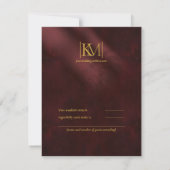 Moonlight Romance Wedding Burgundy ID881 RSVP Kaartje (Achterkant)
