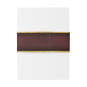 Moonlight Romance Wedding Burgundy ID881 Uitnodigingen Wikkel (Achterkant Voorbeeld)