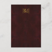 Moonlight Romance Wedding Details Burgundy ID881 Informatiekaartje (Achterkant)