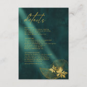 Moonlight Romance Wedding Details Emerald Gr ID881 Informatiekaartje (Voorkant)