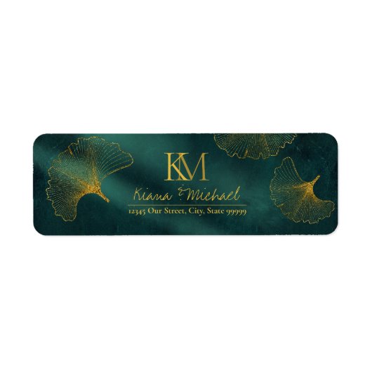 Moonlight Romance Wedding Emerald Green ID881 Etiket (Voorkant)