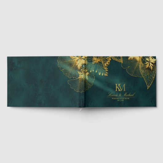 Moonlight Romance Wedding Emerald Green ID881 Gastenboek (Volledig)