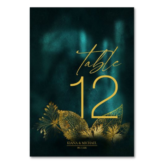 Moonlight Romance Wedding Emerald Green ID881 Kaart (Voorkant)