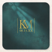 Moonlight Romance Wedding Emerald Green ID881 Kartonnen Onderzetters (Voorkant)