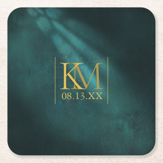 Moonlight Romance Wedding Emerald Green ID881 Kartonnen Onderzetters (Voorkant)