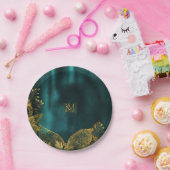 Moonlight Romance Wedding Emerald Green ID881 Papieren Bordje (Feest)