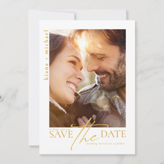 Moonlight Romance Wedding Emerald Green ID881 Save The Date (Voorkant)