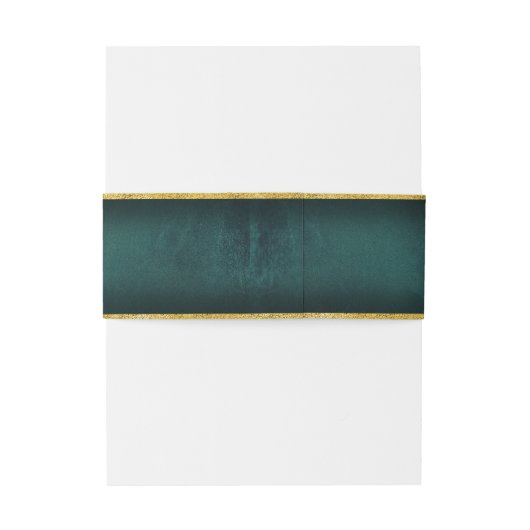 Moonlight Romance Wedding Emerald Green ID881 Uitnodigingen Wikkel (Achterkant Voorbeeld)