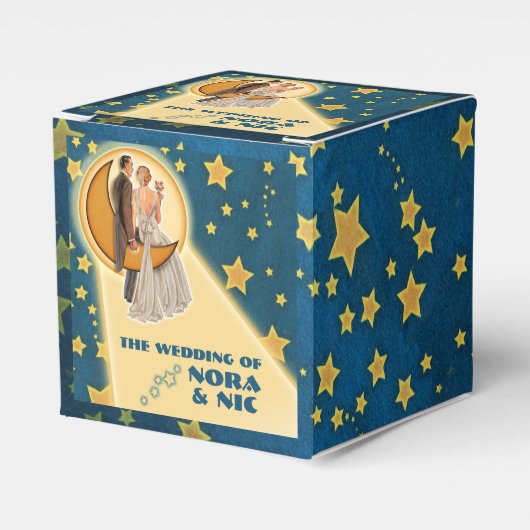 Moonlight Romance Wedding Favoriete Boxen Bedankdoosjes (Voorkant Zijde)