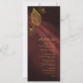 Moonlight Romance Wedding Menu Burgundy ID881 (Voorkant)