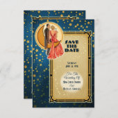 Moonlight Romance Wedding Save The Date - Blonde Kaart (Voorkant / Achterkant)