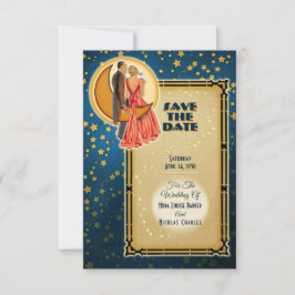 Moonlight Romance Wedding Save The Date - Blonde Kaart