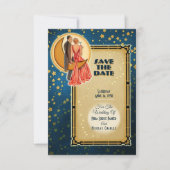 Moonlight Romance Wedding Save The Date - Redhead Kaart (Voorkant)