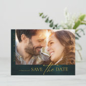 Moonlight Romance Wedding V2H Emerald Green ID881 Save The Date (Staand voorkant)