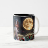 Moonlight Roses Tweekleurige Koffiemok (Voorkant rechts)