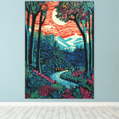 Moonlight Rosewood Trail Canvas Afdruk (Insitu (Houten vloer))