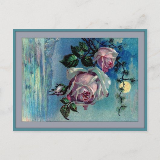 Moonlight Rozen A Briefkaart (Voorkant)