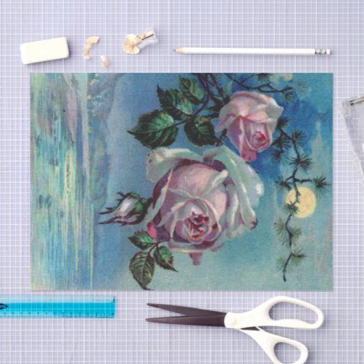 Moonlight-Rozen Een weefselpapier Tissuepapier (Craft)