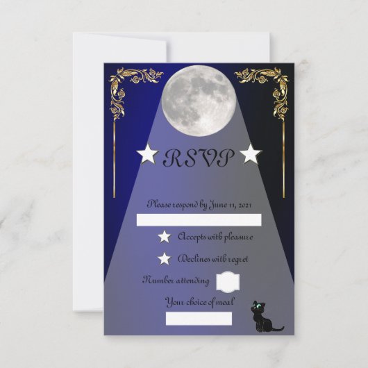 Moonlight RSVP Kaartje (Voorkant)