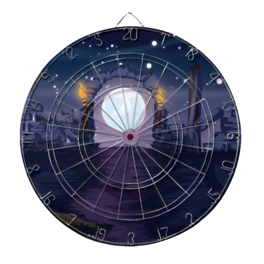 Moonlight Ruins Dartbord (Voorkant)