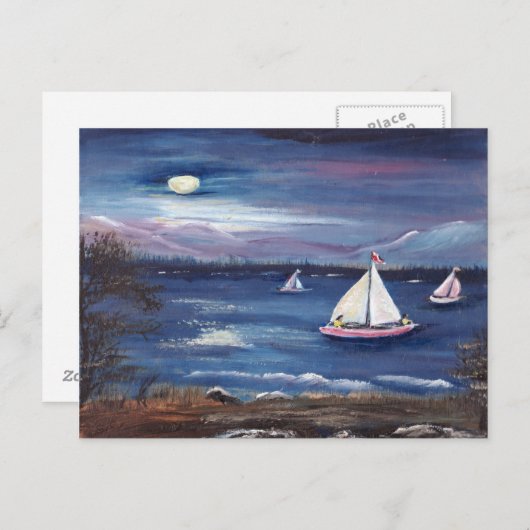 Moonlight Sail Briefkaart (Voorkant / Achterkant)