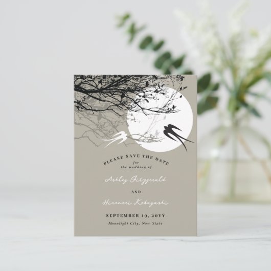 Moonlight schakelt Ash sparen het Briefkaart van d (Staand voorkant)